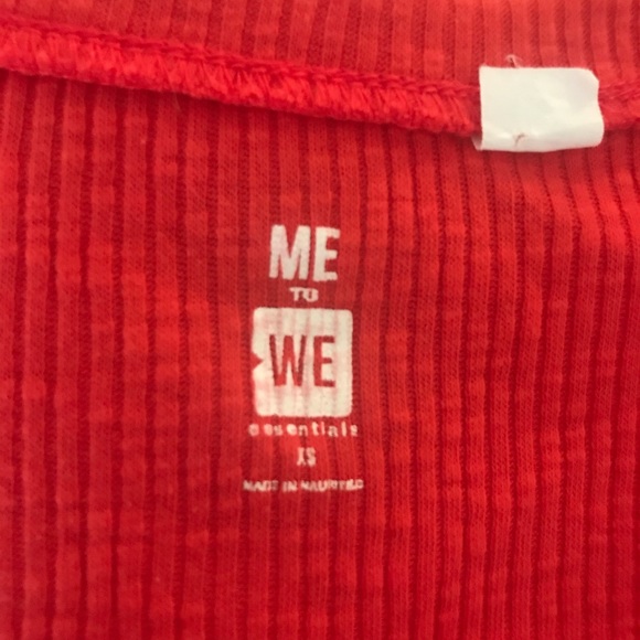 Red Pacsun Ribbed Top - Picture 3 of 3